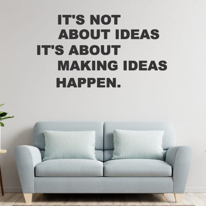 It's not About Ideas 3D Motivational Quote Acrylic Wall Decor (24x24 In)