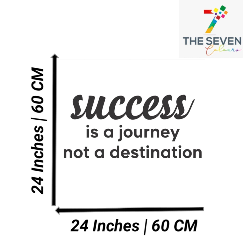 Success is a Journey Motivational Quote Acrylic Wall Decor (24x24 In)