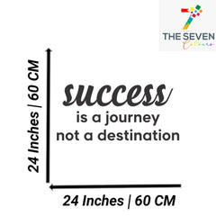 Beautiful 3D Motivational Quote Black Acrylic Wall Art Wall Decor, Success is a Journey | Office Wall Decor | 3D Motivational Quotes Wall Decor | 3D  Letters (24 by 24 Inches)