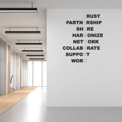 Beautiful 3D Motivational Quote Black Acrylic Wall Art Wall Decor, Teamwork | Office Wall Decor | 3D Motivational Quotes Wall Decor | 3D Letters (24 by 24 Inches)