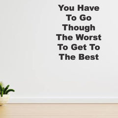 Beautiful 3D Motivational Quote Black Acrylic Wall Art Wall Decor, To Go to the Best | Office Wall Decor | 3D Motivational Quotes Wall Decor | 3D Letters (24 by 24 Inches)