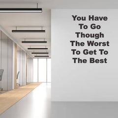 Beautiful 3D Motivational Quote Black Acrylic Wall Art Wall Decor, To Go to the Best | Office Wall Decor | 3D Motivational Quotes Wall Decor | 3D Letters (24 by 24 Inches)
