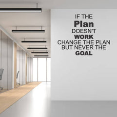 Beautiful 3D Motivational Quote Black Acrylic Wall Art Wall Decor, If the Plan Doesn't Work  | Office Wall Decor | 3D Motivational Quotes Wall Decor | 3D Letters (24 by 24 Inches)