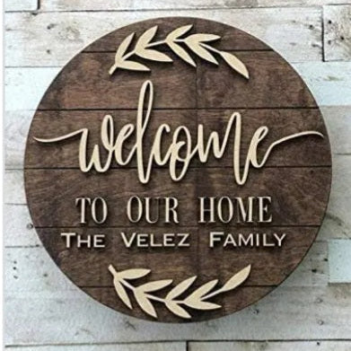 Acrylic Om Name Plate with Gold Lettering | Premium Customized Home Door Name Sign with Address Details