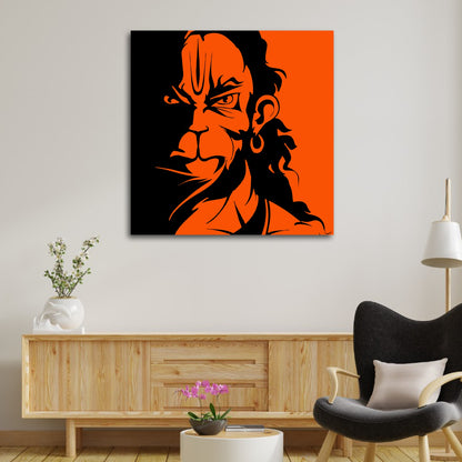 Lord Hanuman Canvas Painting Wall Frame for Wall Decoration