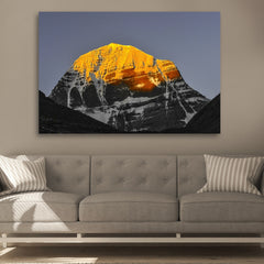 Beautiful Canvas Painting Kailash Parbat Frame for Wall Decoration