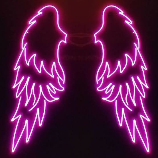 Beautiful Wings Neon Light Sign Decors | Custom Neon Sign  (40 by 40 Inches)