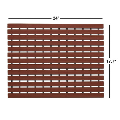 Non-Slip Shower Mat for Bathrooms, Laundry Room (Brown)