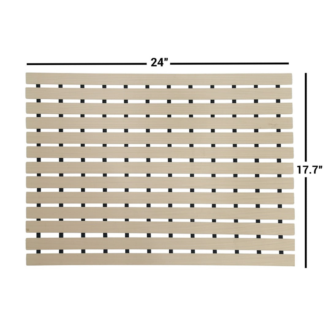 Non-Slip Shower Mat for Bathrooms, Laundry Room (Beige)