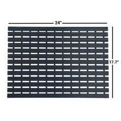 Non - Slip Shower Mat, PVC Shower Bath Mat with Non Suction Anti Slip | Premium Shower Mat for Bathrooms, Laundry Room, Swimming Pool, Kitchen Area Indoor Outdoor Shower Mat (Black Colour)