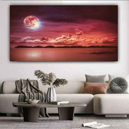 Moon Sky Painting Frame for Living Room Wall Decor