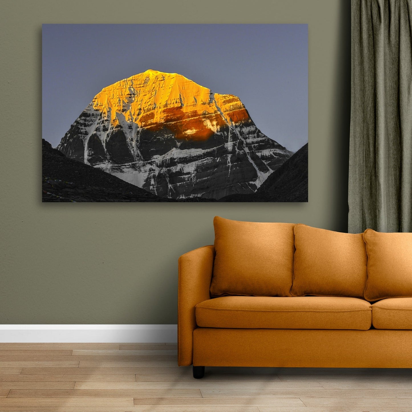 Mount Kailash Parvat Painting Canvas wall Frame for Wall Decor