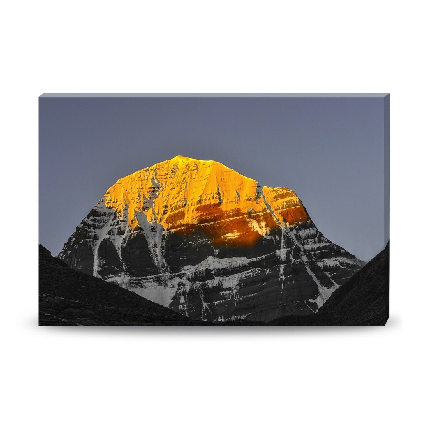 Mount Kailash Parvat Painting Canvas wall Frame for Wall Decor