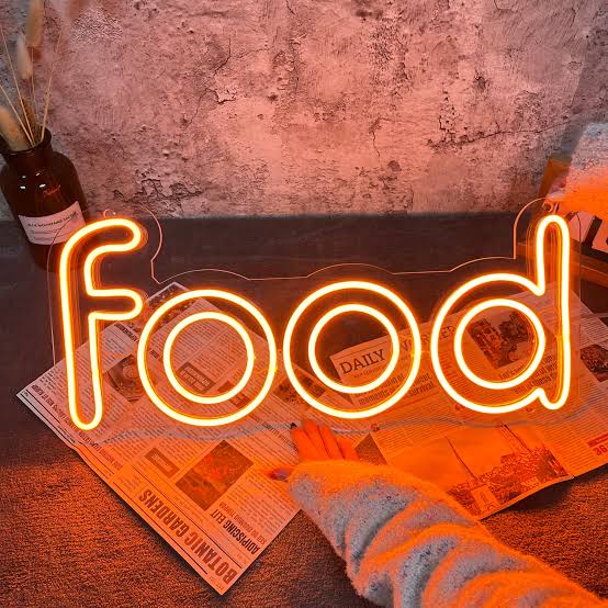 Food Neon Light Sign for Restaurants