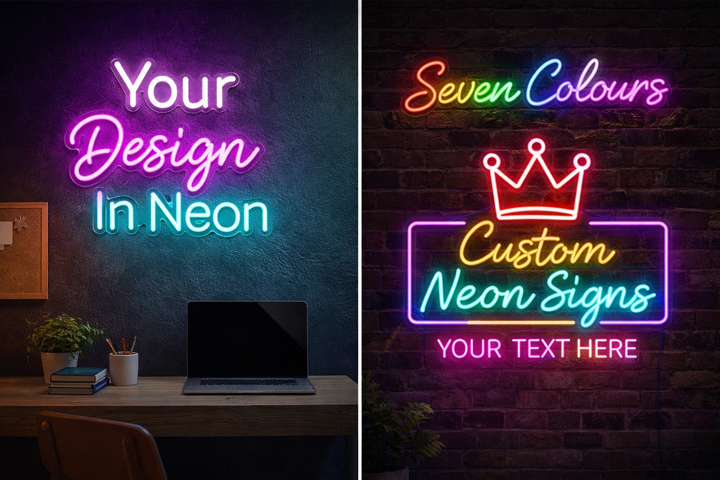 Multicolor Angel Wings Neon Sign Board | Custom LED Neon Light Wall Decor