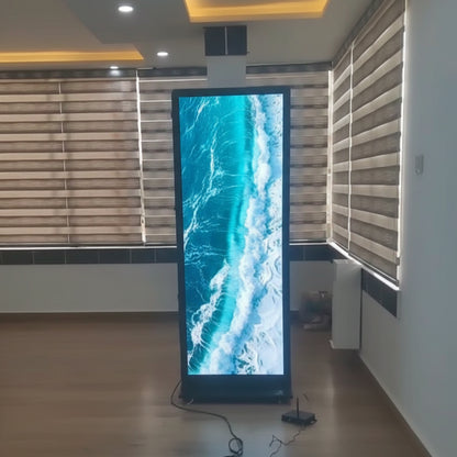 LED Digital Standee Video Display Signage for Outdoor Branding, Advertising | Digital Advertising Display Screen | Led Video Standee (for Outdoors) (Screen size - 25 x 75 inch)