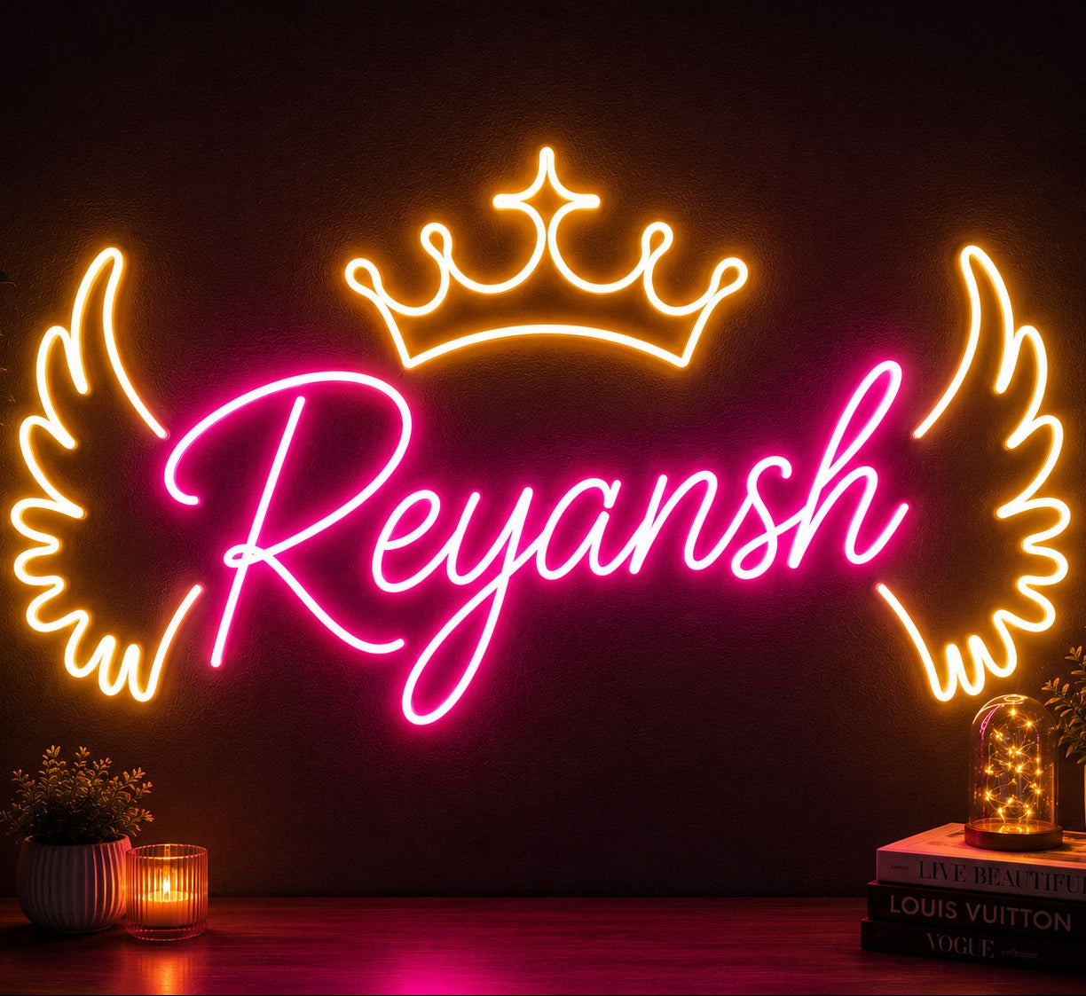 Custom Neon Sign Board LED Name Light Big Size Wall Decor