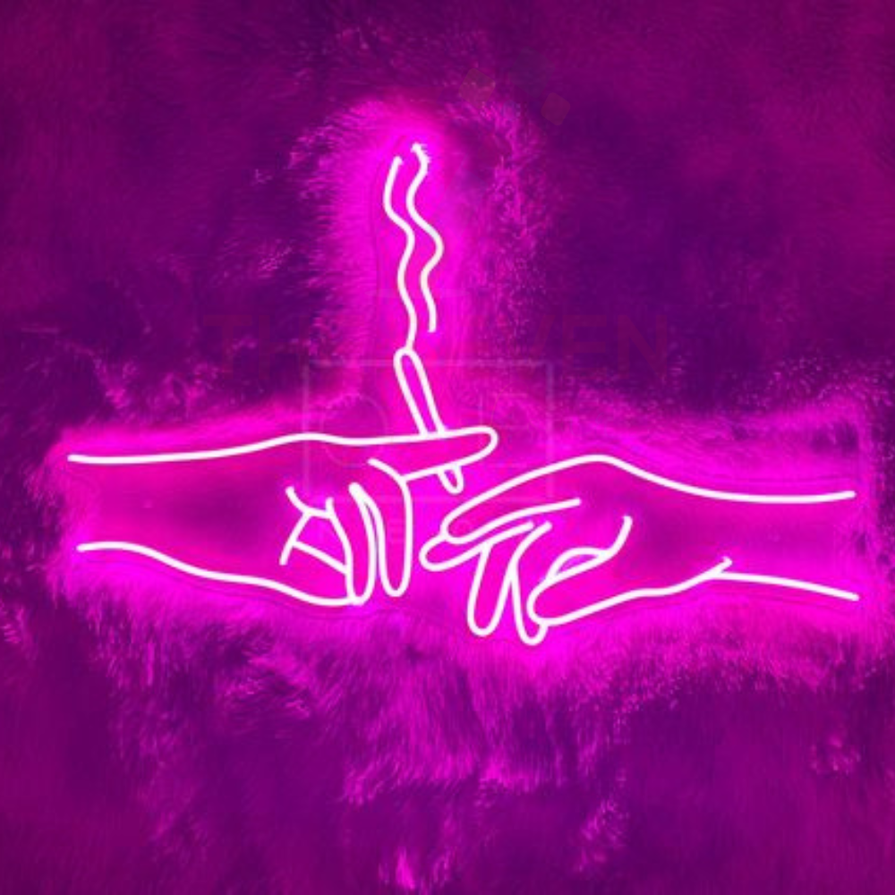 While smoking taken by hand Neon art sign LED strip Custom Neon Sign Customized Neon Light Wall Decor Gifting Neon Sign Ideas Led Neon Light Sign For Wall Decors Customized Neon Light Sign Neon Decorative Idea New Creative Neon Floro neon light custom neon sign light LED Light