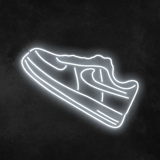 Minimalist sneaker neon wall sign for bedroom, sneaker room, shop and modern decor