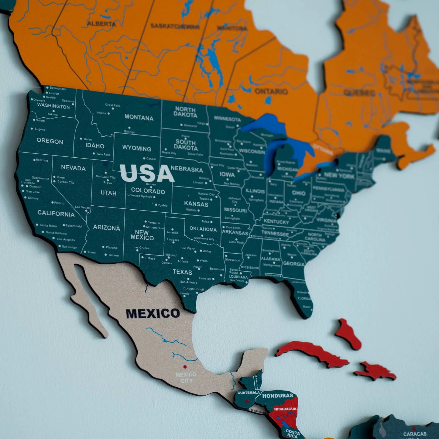 Premium 3D World Map Wall Art | Modern Wooden Decorative Wall Decor for Home & Office