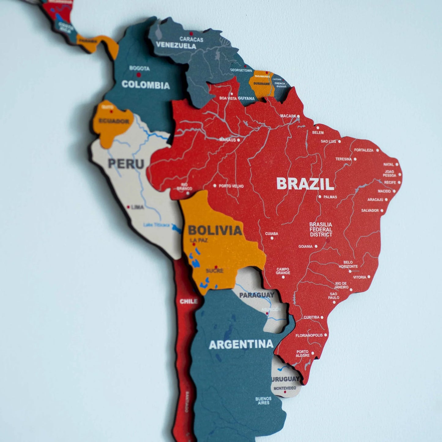 Premium 3D World Map Wall Art | Modern Wooden Decorative Wall Decor for Home & Office