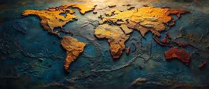 World Map Wallpaper for Study Room Wall Decors | Wallpaper | Map Wallpapers World map with a textured surface in warm colors