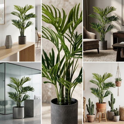 Real Touch Artificial Palm Tree Plant 3.5 Ft | Premium Indoor Decorative Palm Plant for Home, Office & Commercial Interiors