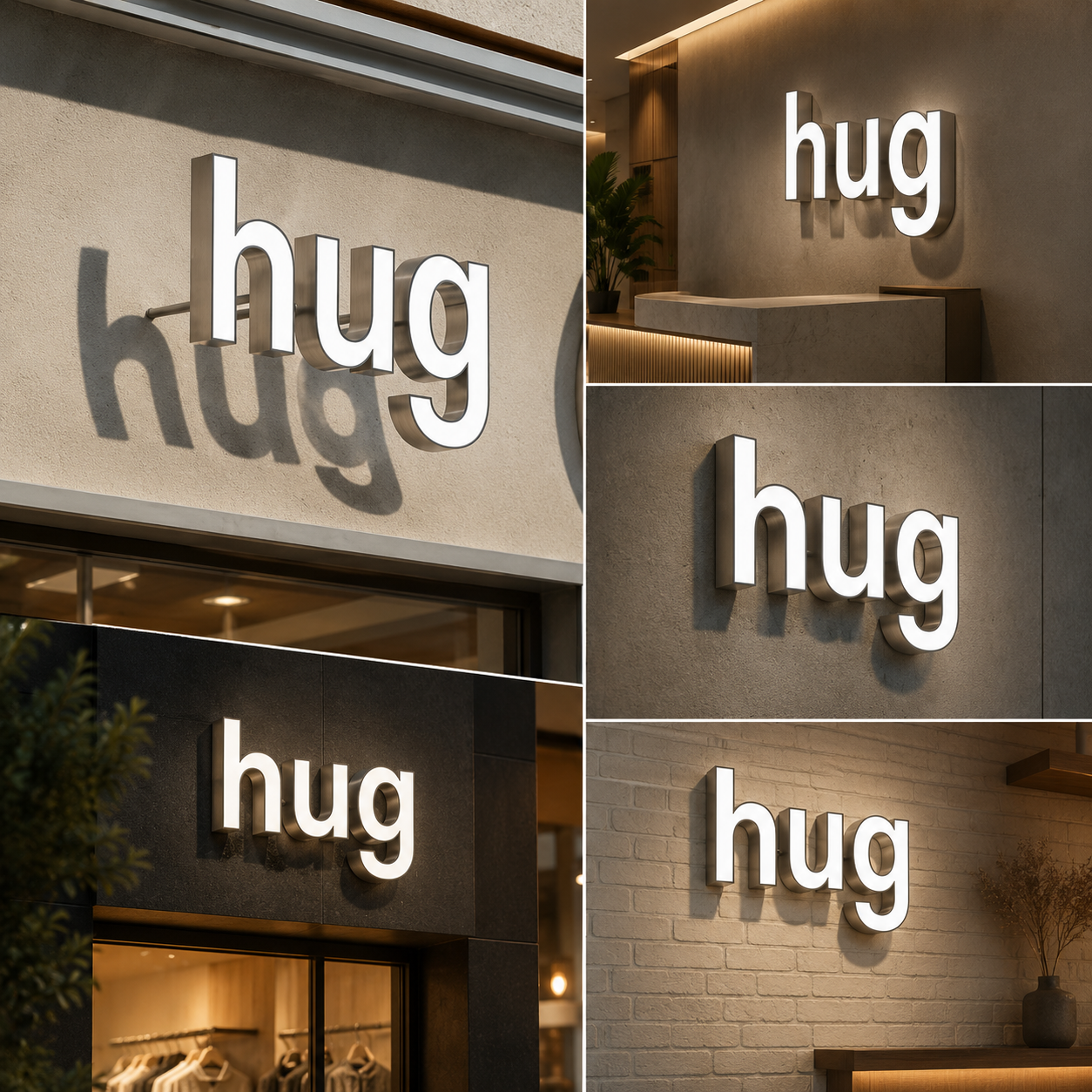 Outdoor 3D Letter Sign | Premium Non-Illuminated Acrylic Logo Signage with Shadow Effect for Storefront & Branding
