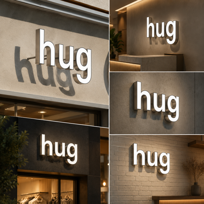 Outdoor 3D Letter Sign | Premium Non-Illuminated Acrylic Logo Signage with Shadow Effect for Storefront & Branding