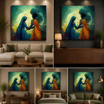 Radha Krishna Painting | Canvas Painting Frame