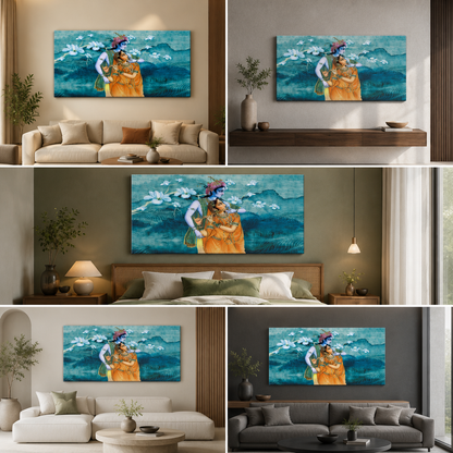 Radha Krishna Painting Frame for Wall Decor