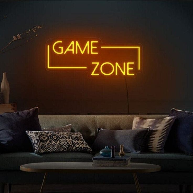 Game Zone Neon Light – Custom Neon Sign for Living Room 20 By 15 inches