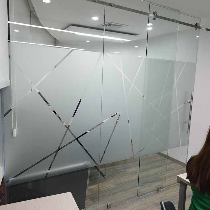 abstract line frosted glass film designer privacy vinyl for office glass partitions modern pattern