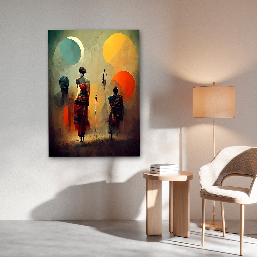 abstract tribal african wall painting modern ethnic canvas art for living room decor
