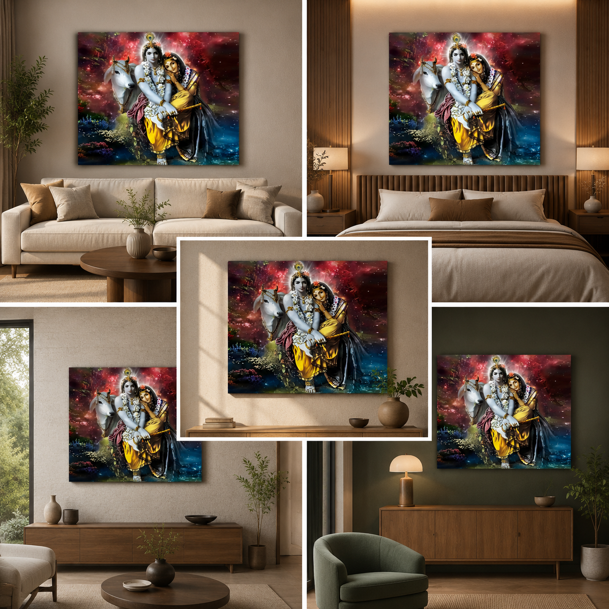 Radha Krishna Madhubnai Painting Frame