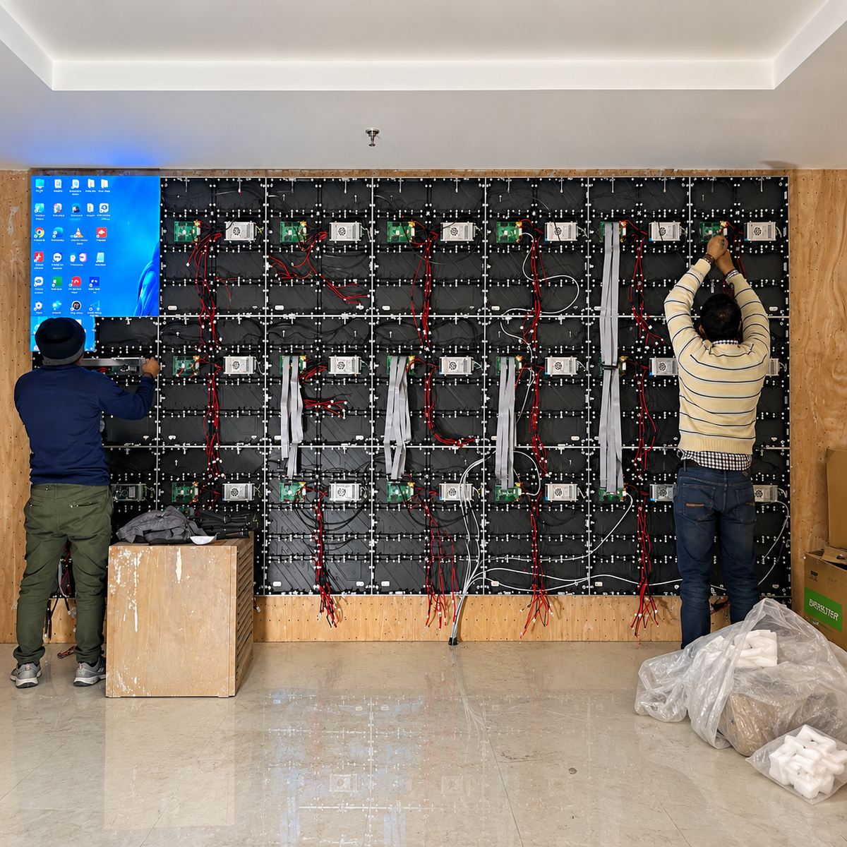 Freestanding LED Digital Display Screen | Portable Advertising Video Wall for Retail
