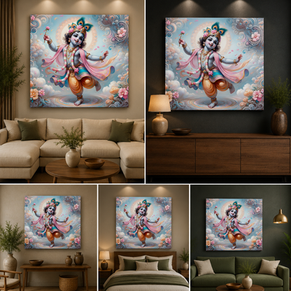 Little Krishna Painting | Canvas Painting Frame