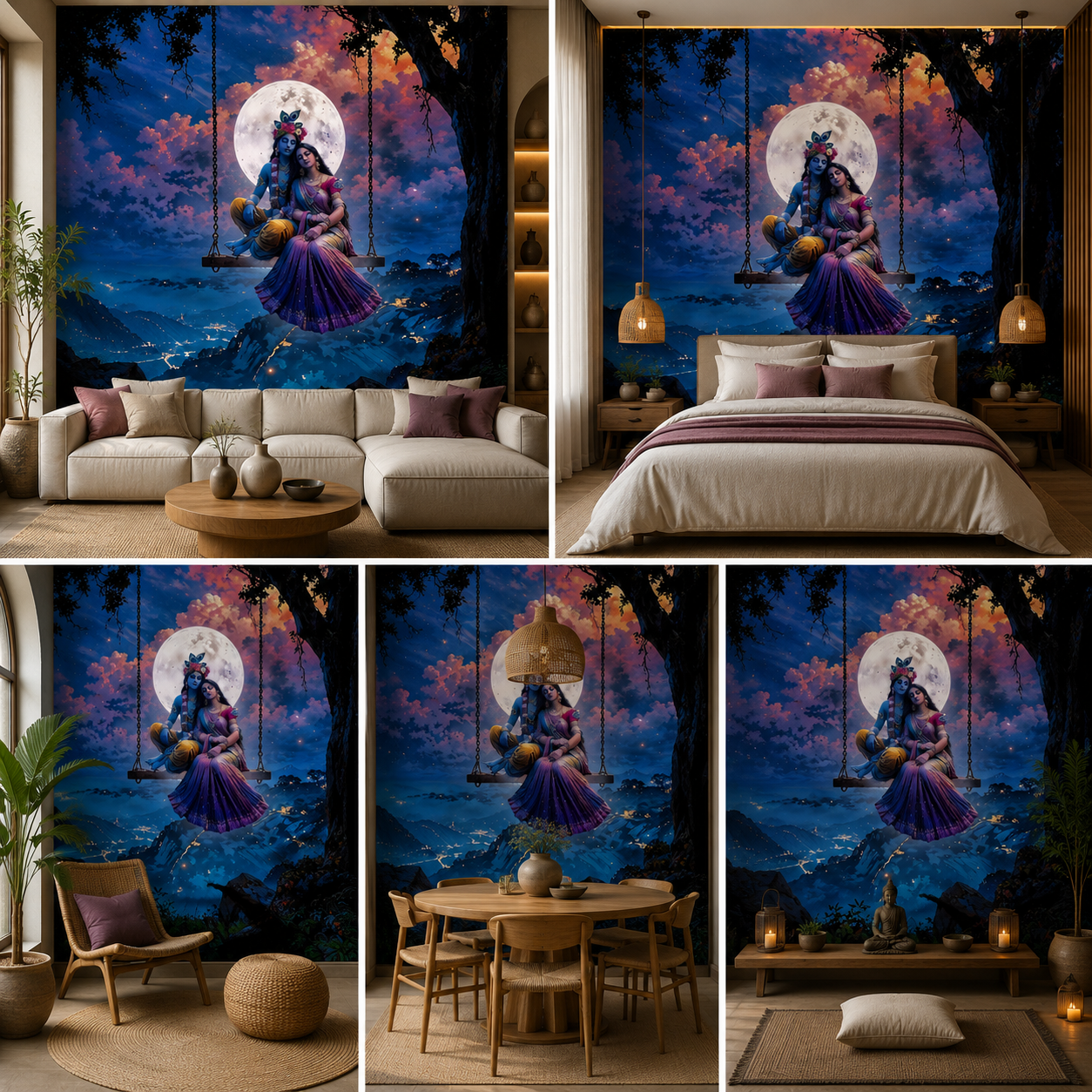 Radha Krishna Wallpaper | Peel & Stick Premium Wallpaper