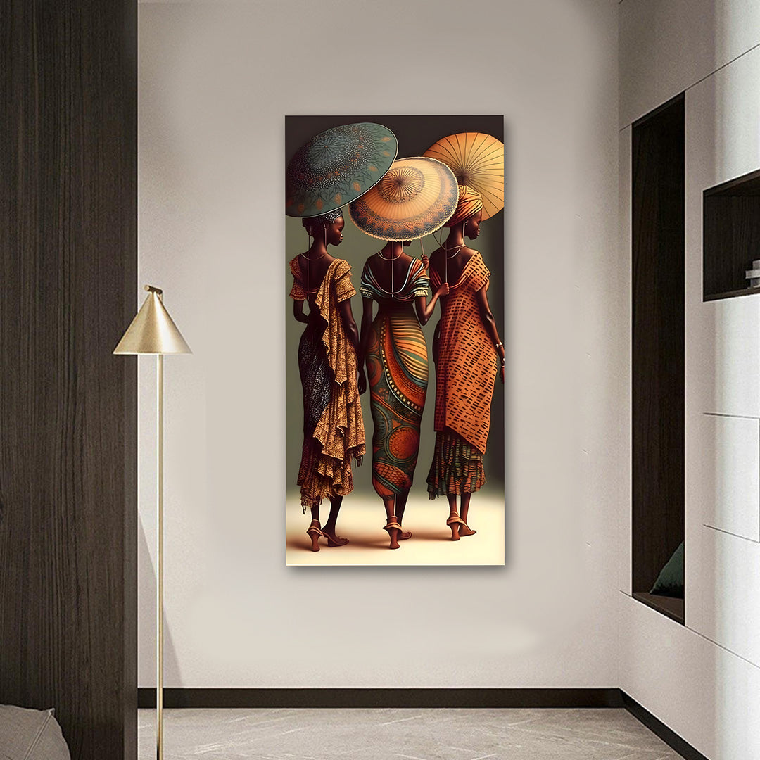 african women canvas wall painting modern ethnic art for living room decor

