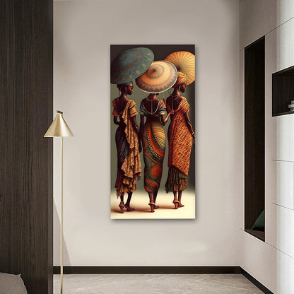 african women canvas wall painting modern ethnic art for living room decor
