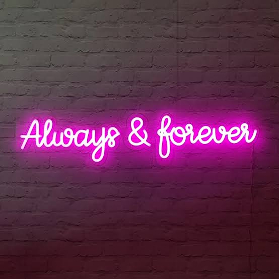 Neon Light Sign Always and Forever | Custom Neon Sign | LED Neon Lights | Customized LED Neon Lights Name Sign | LED Names