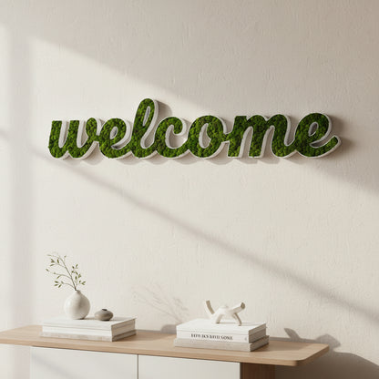artificial moss 3d letter sign custom green moss logo signage for office wall branding