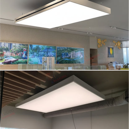 LED Fabric Light Panel | Curved Backlit Ceiling Light for Modern Interiors