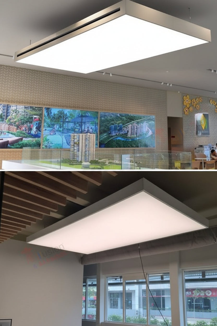 LED Fabric Light Panel | Large Backlit Ceiling Light for Modern Interiors