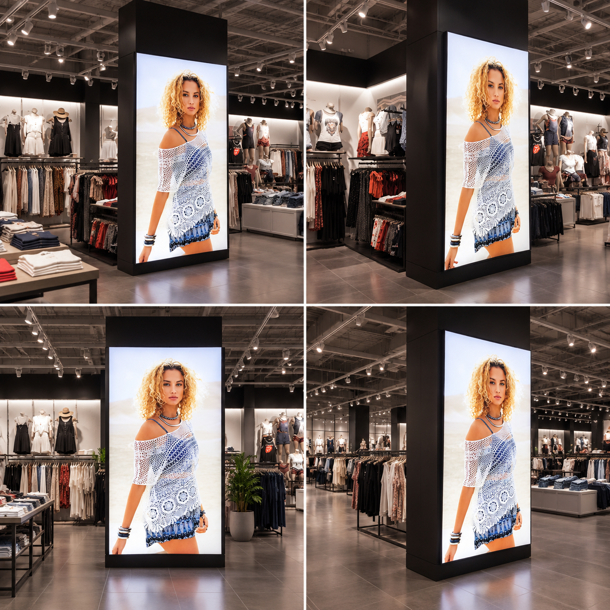 LED Fabric Light Panel | Backlit Retail Display for Fashion Stores