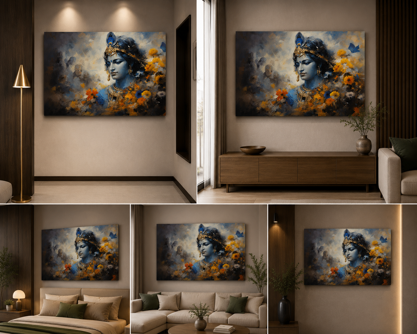 Lord Krishna Painting | Canvas Painting Frame