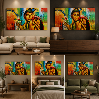 Radha Krishna Painting | Canvas Painting Frame