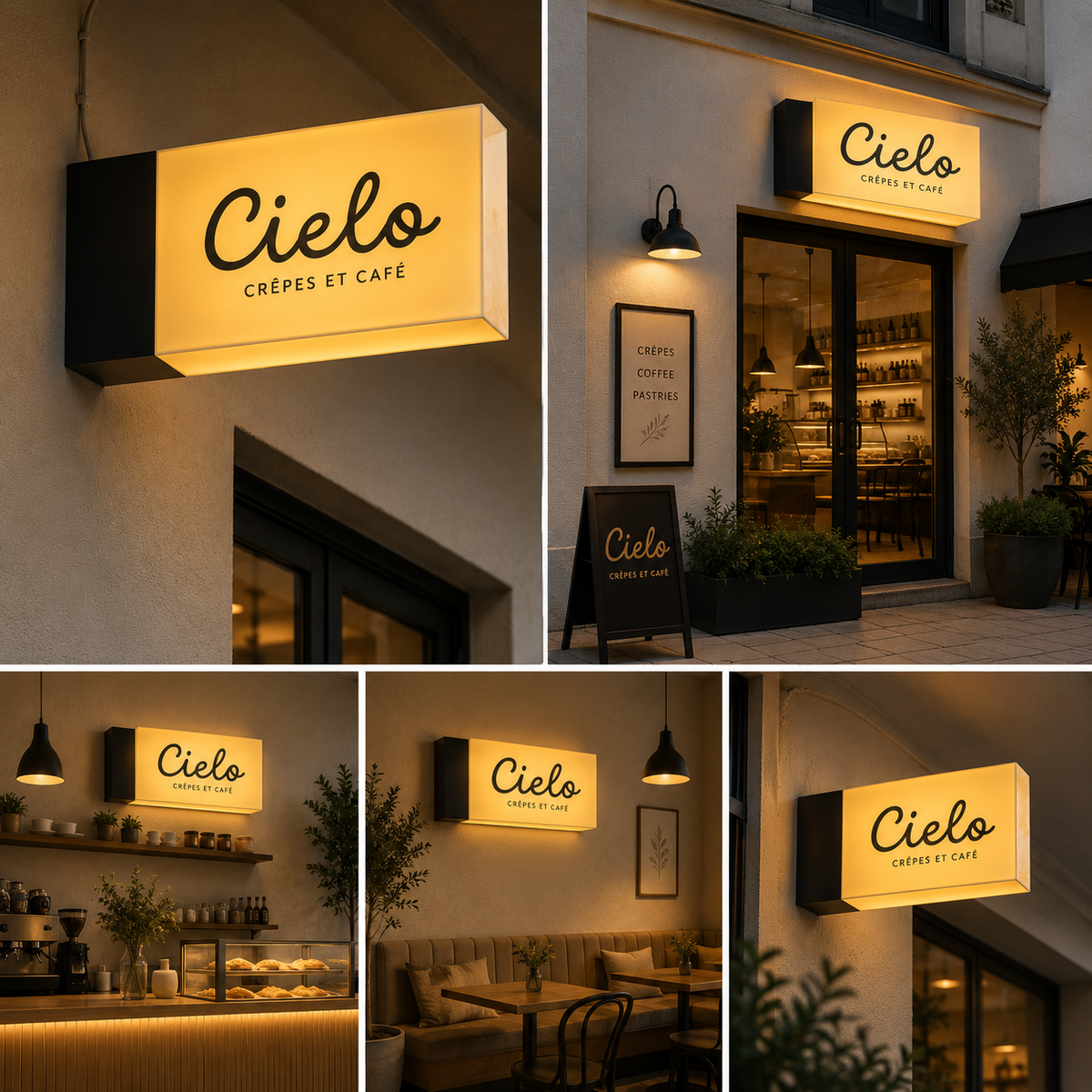 Premium LED Acrylic Projecting Sign Board for Cafés, Restaurants, Retail Shops & Businesses