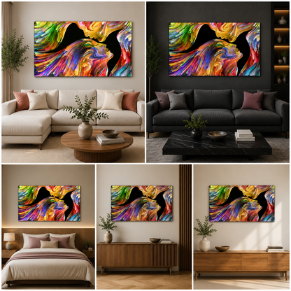 Abstract Colorful Faces Canvas Wall Painting | Modern Art for Living Room