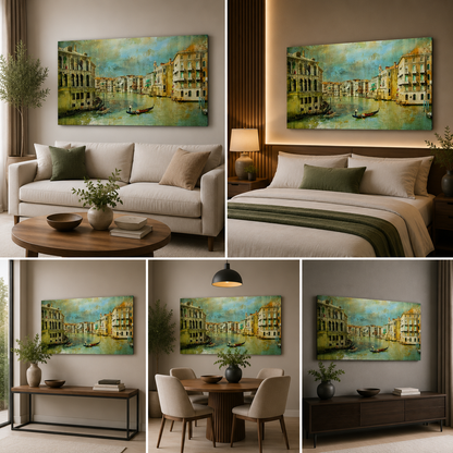 Rialto Bridge Painting Frame for Living Room Wall Decor